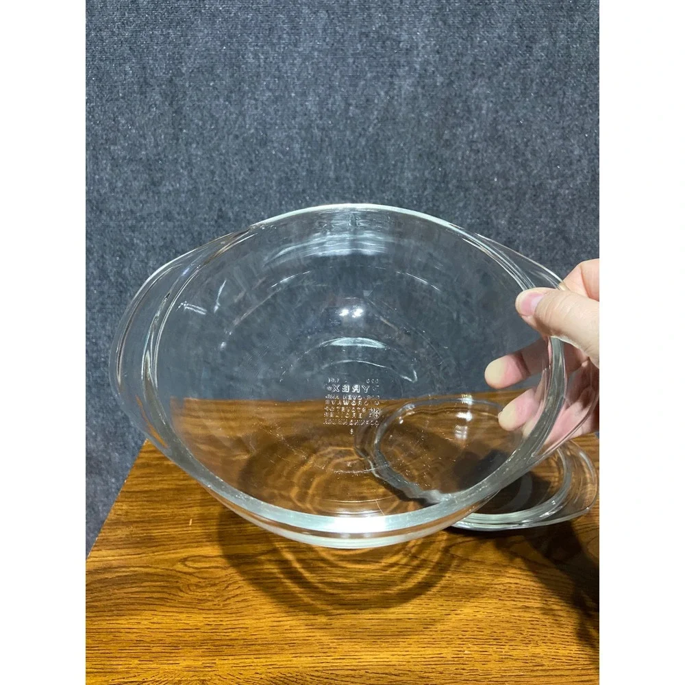 Pyrex 023 Clear Glass Casserole Dish with Lid 1.5L Round Oven Microwave Safe USA